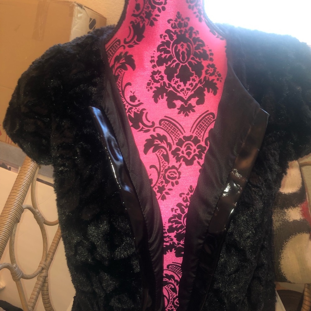 black fur vest